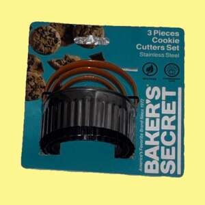 Baker's Secret 3 Pieces Cookie Cutters Set Stainless Steel BS40169